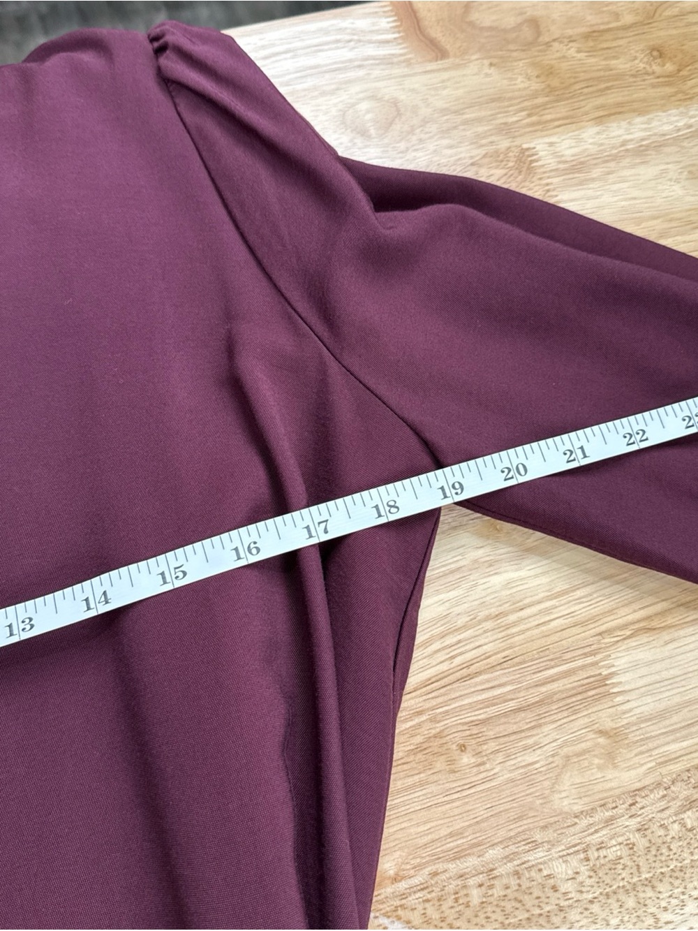 LOFT Women’s Burgandy Solid Button Front Long Sleeve Shirt Dress Size 10P - Picture 5 of 8
